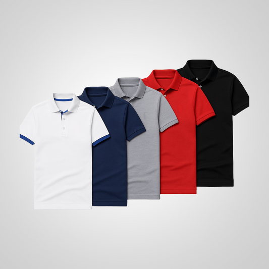Kit de 5 camisetas tipo polo para hombre Animals | PROMOCIÓN ESPECIAL 30 AÑOS - ENVÍO GRATIS