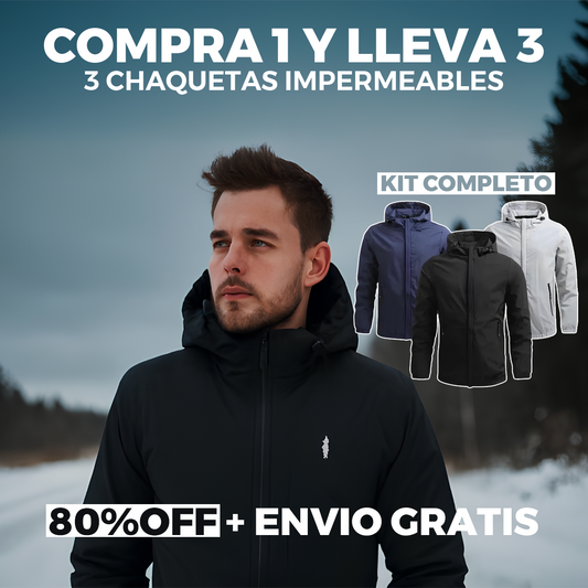 Compra 1 y llévate 3 - Chaqueta deportiva impermeable | PROMOCIÓN ESPECIAL 30 AÑOS - ENVÍO GRATIS