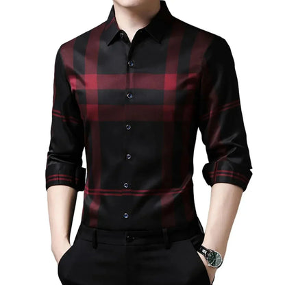Camisa de Hombre de Manga Larga a Cuadros